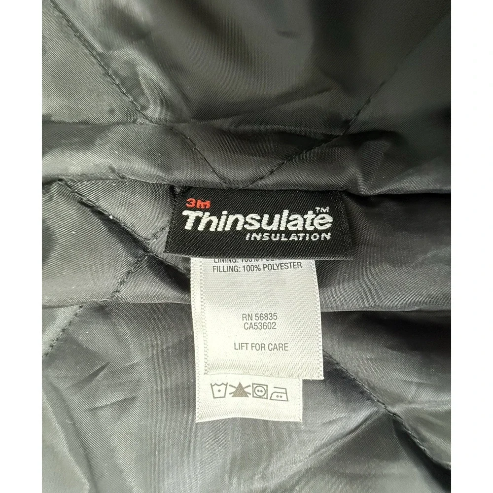 CABELA'S RoughNeck Mens 3XL Brown Canvas Quilt Lined Insulated Zip Work Vest
